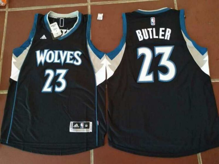 Men Minnesota Timberwolves #23 Jimmy Butler Black NBA Jerseys->los angeles lakers->NBA Jersey